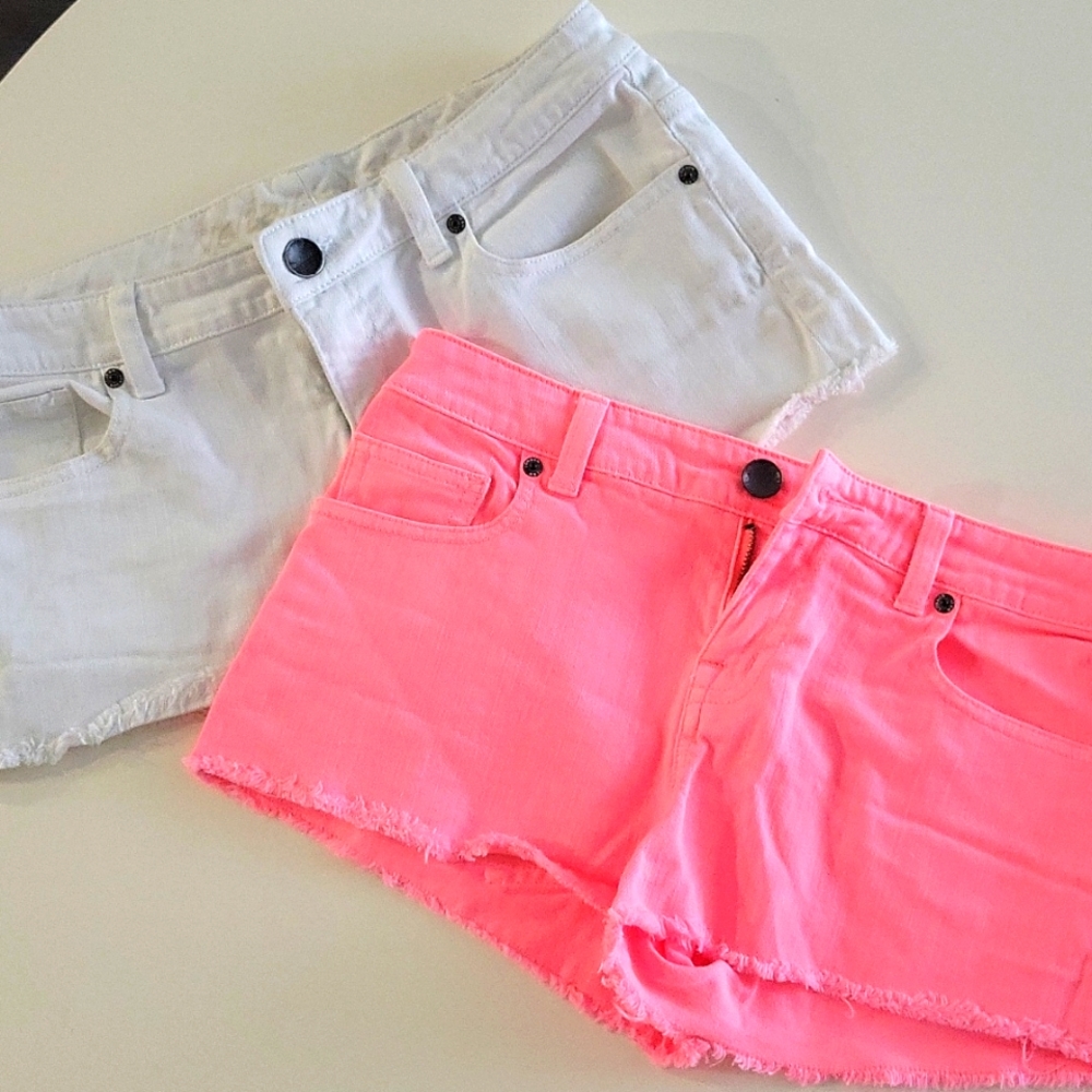 Victoria's Secret Boyfriend Shorts (Pink & White)